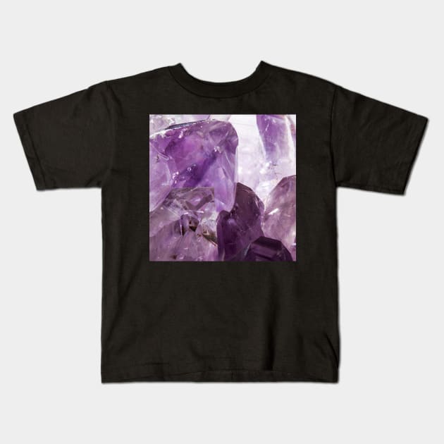 Purple Amethyst Design Beautiful Quarts Graphic Art Designed Gifts Kids T-Shirt by tamdevo1